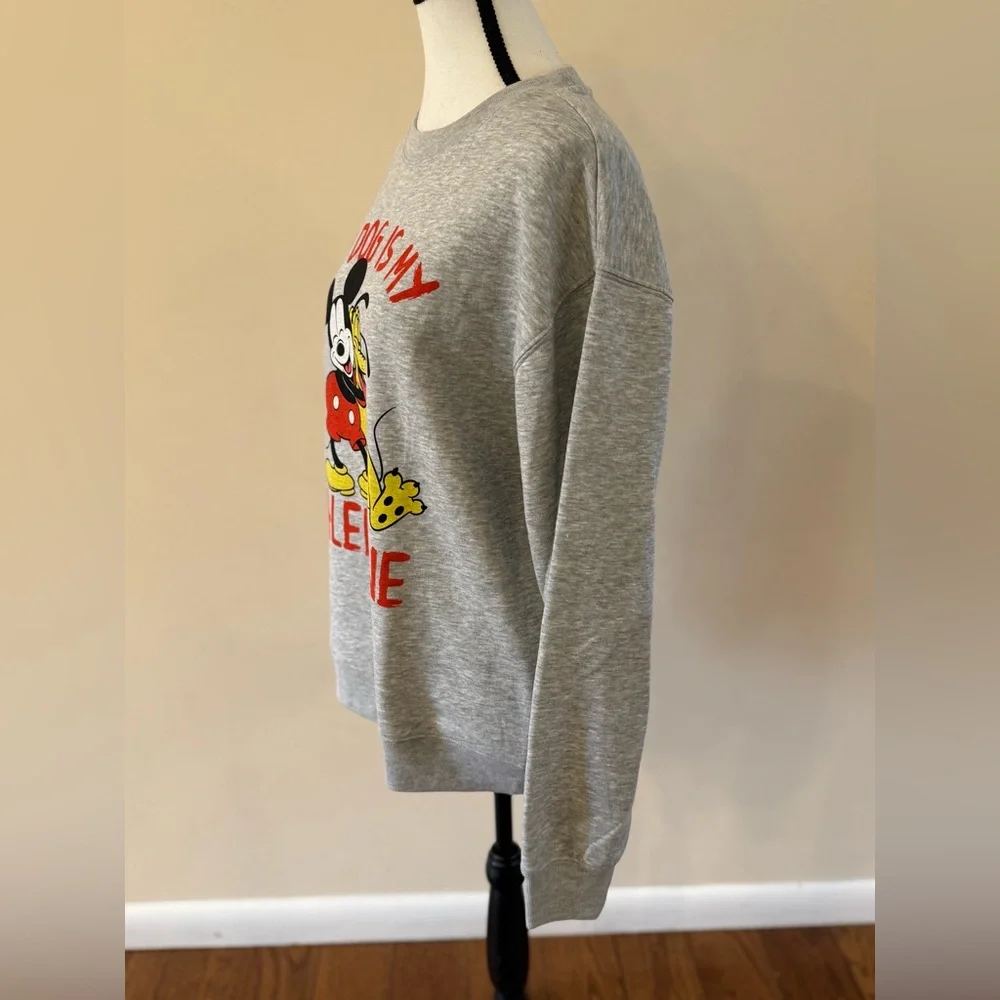 Disney Mickey Mouse Women's My Dog Is My Valentine Graphic Sweatshirt - Picture 5 of 7